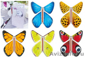 Летающая бабочка-вкладыш flying butterfly для открыток оптом и в розницу - Изображение #1, Объявление #1229283